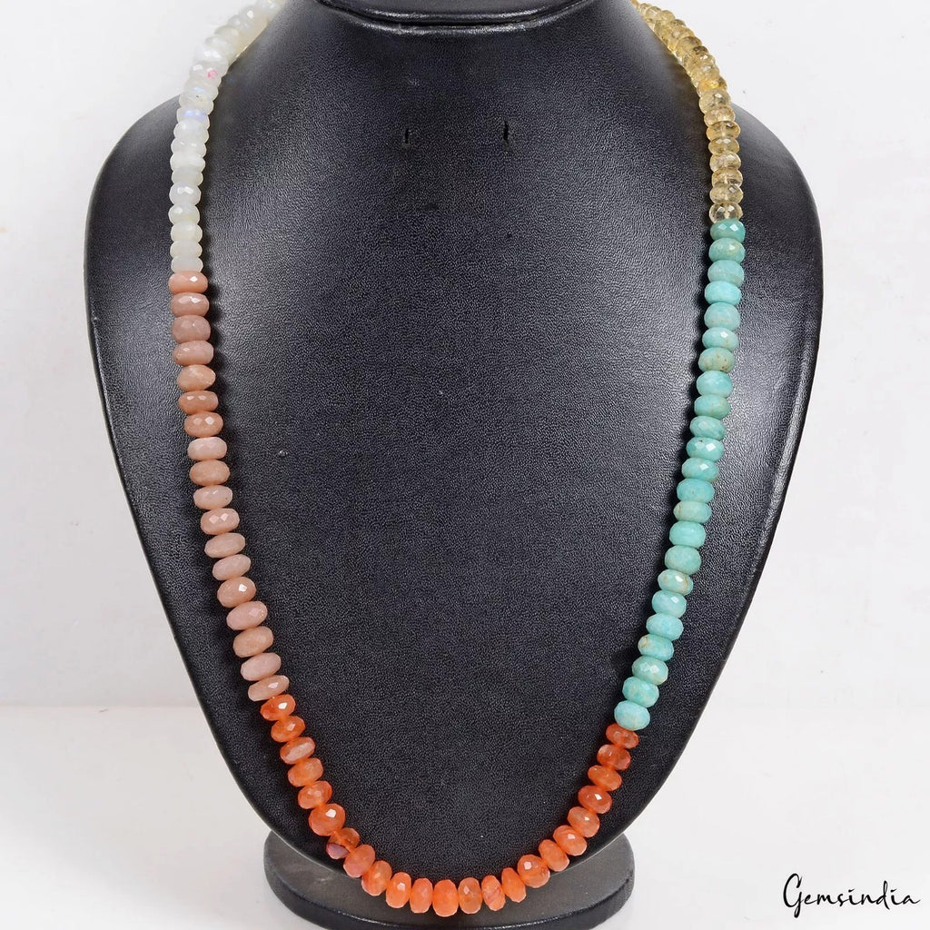 Citrine Beaded Strand, Multi Color — 25", 360 Ct, India