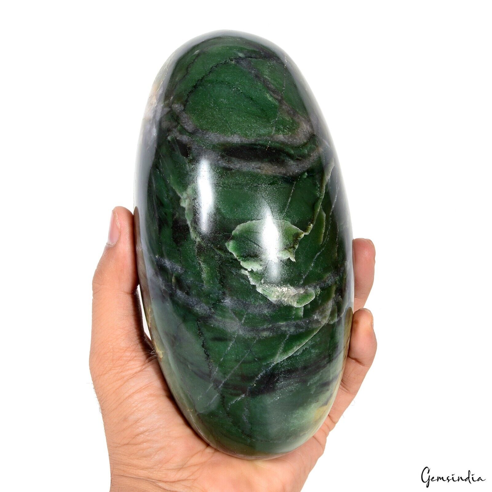 Serpentine Loose Gemstone — 7.25x3.65 Inch, 11400 Ct (2.28 Kg), Madagascar
