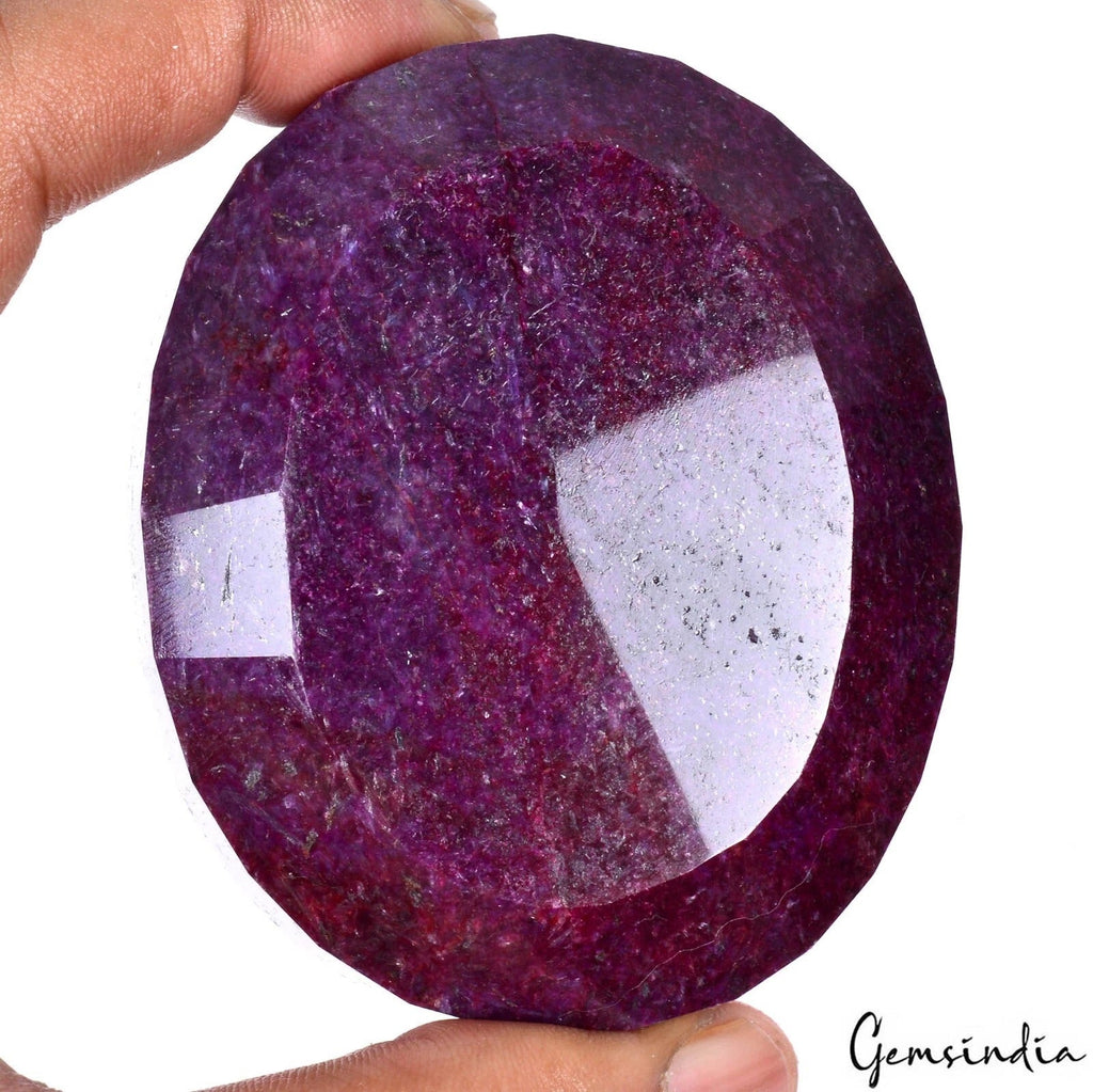 1490 Ct Natural Huge Red Ruby Museum Size Treated Oval Cut Gemstone73x62x25mm