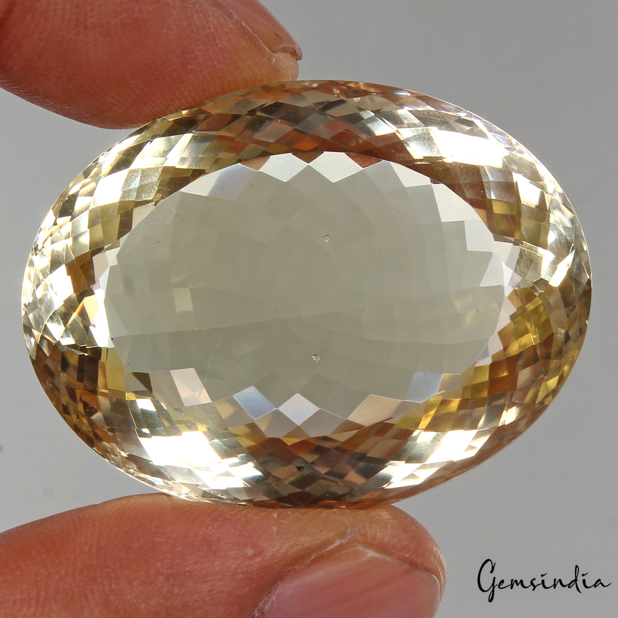 Certified 139.05 Cts Natural Untreated Golden Yellow Citrine Oval Cut Loose Gem