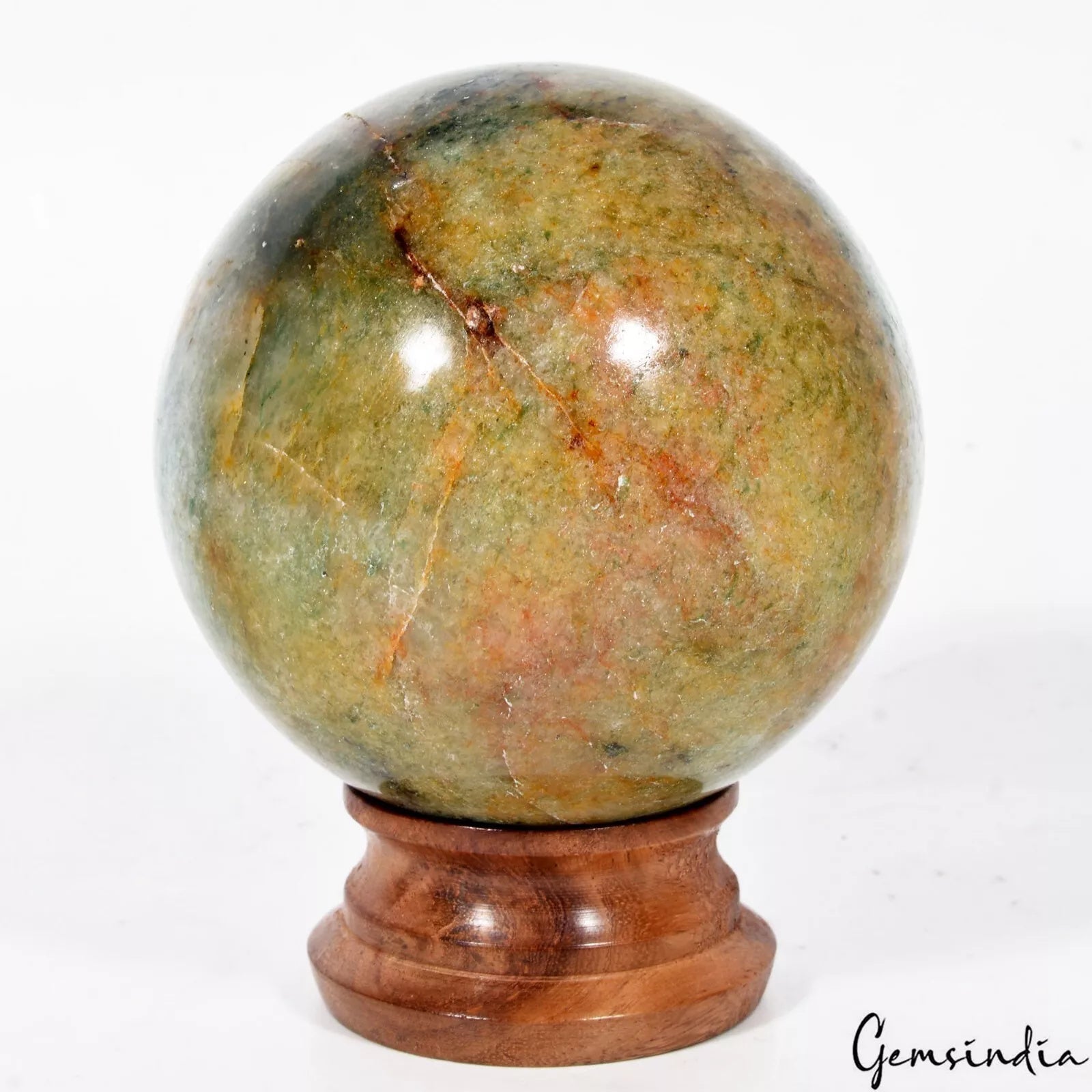 3575 Ct Natural Aventurine Crystal Healing Mineral Reiki Meditation Sphere Gem