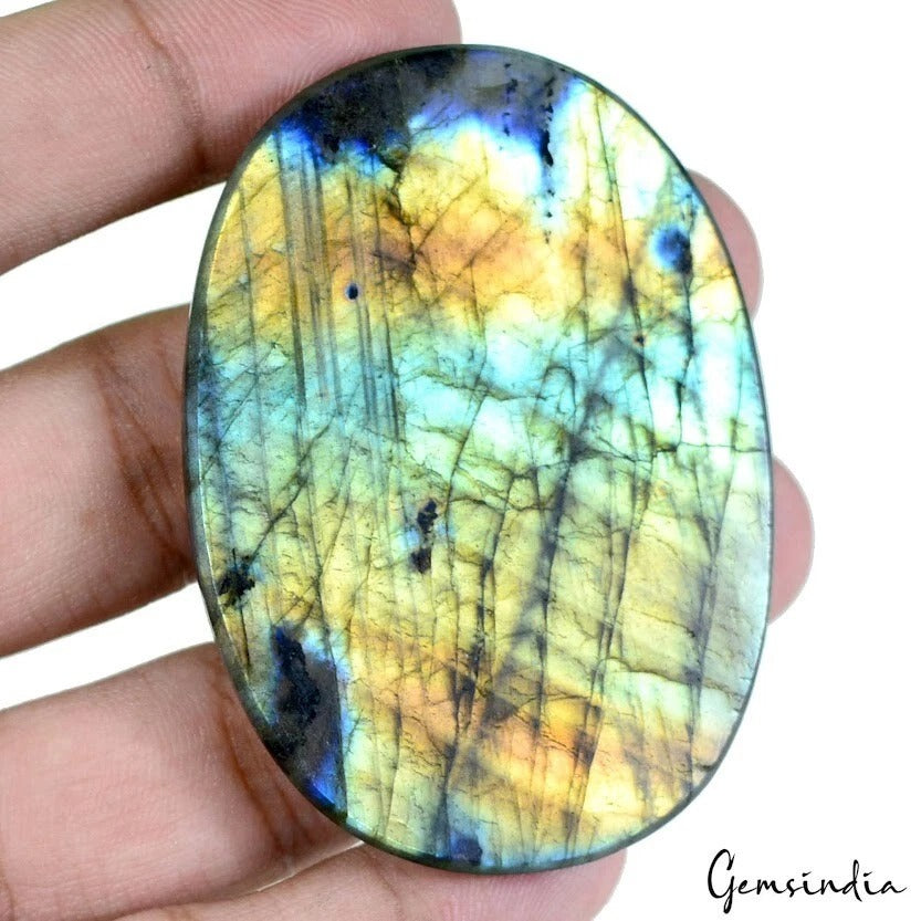 193.20 Cts Natural Spectrolite Labradorite Oval Huge Gemstone For Pendant/Jewel