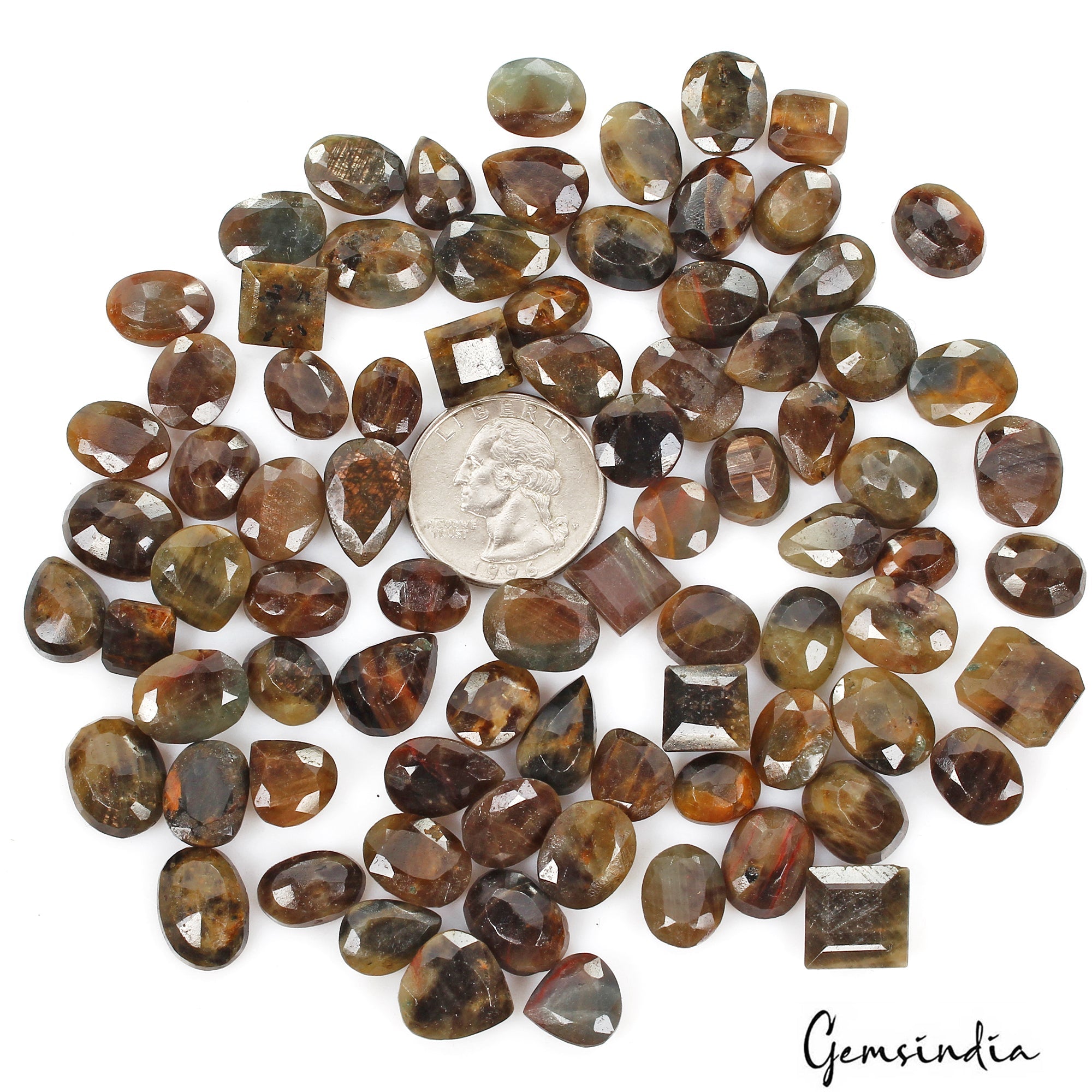 600 Ct/81 Pcs Natural Untreated Brown Sapphire Mix Cut Loose Gem Lot For Jewelry