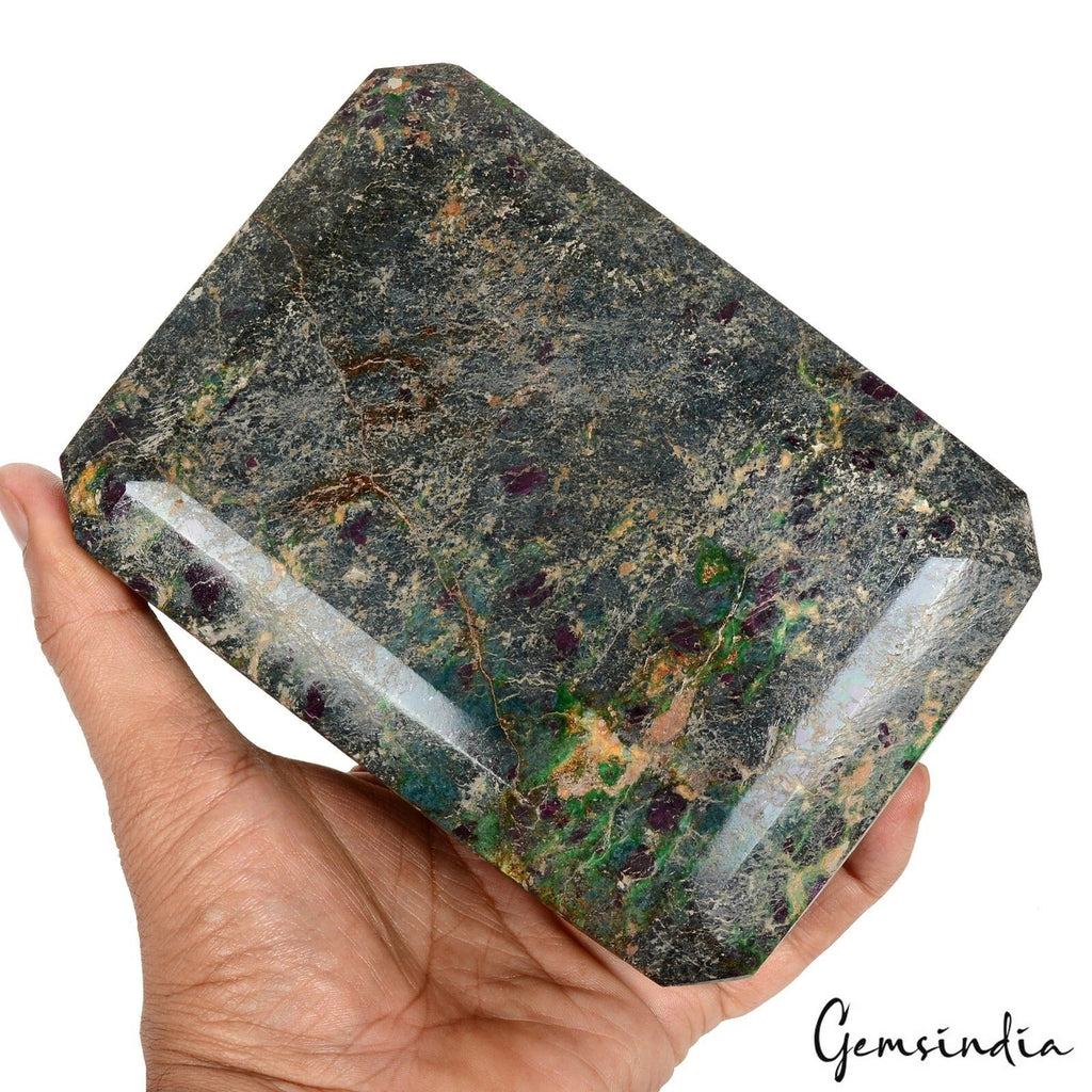 2.5 Kilo~Rare Natural Ruby Zoisite Earth Mined Octagon Cut Museum Grade Gemstone
