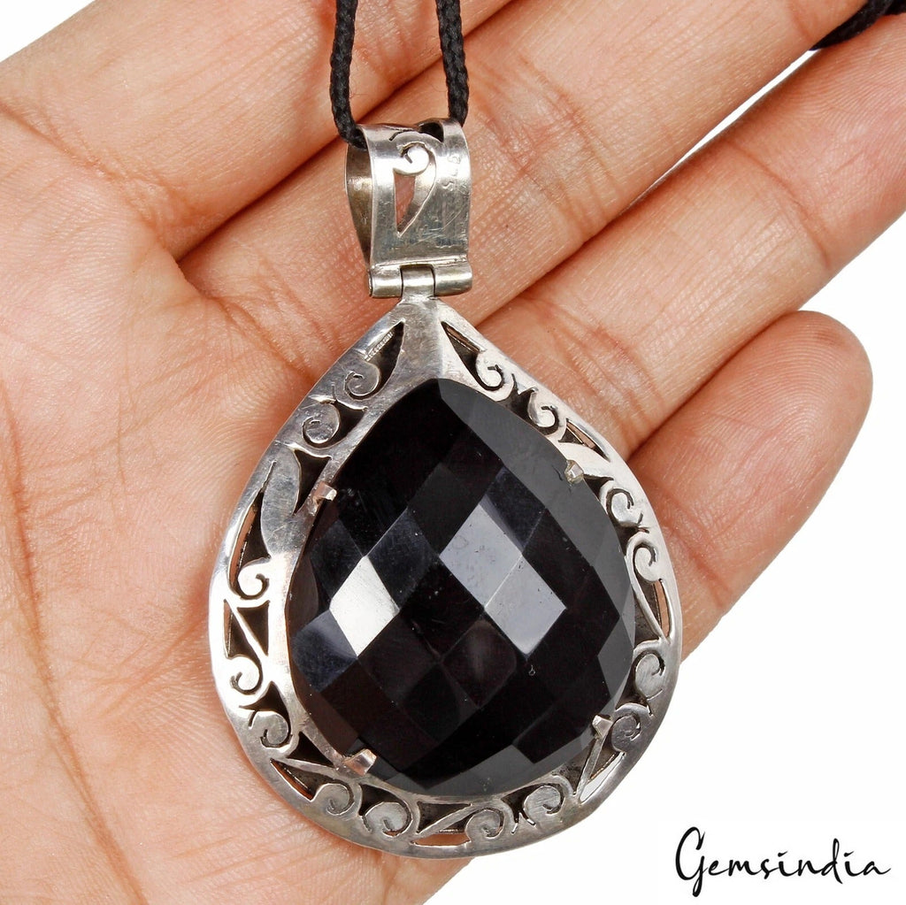 30.20 Grams Natural Brown Smoky Quartz Huge 925 Silver Hand made Pendant Jewelry