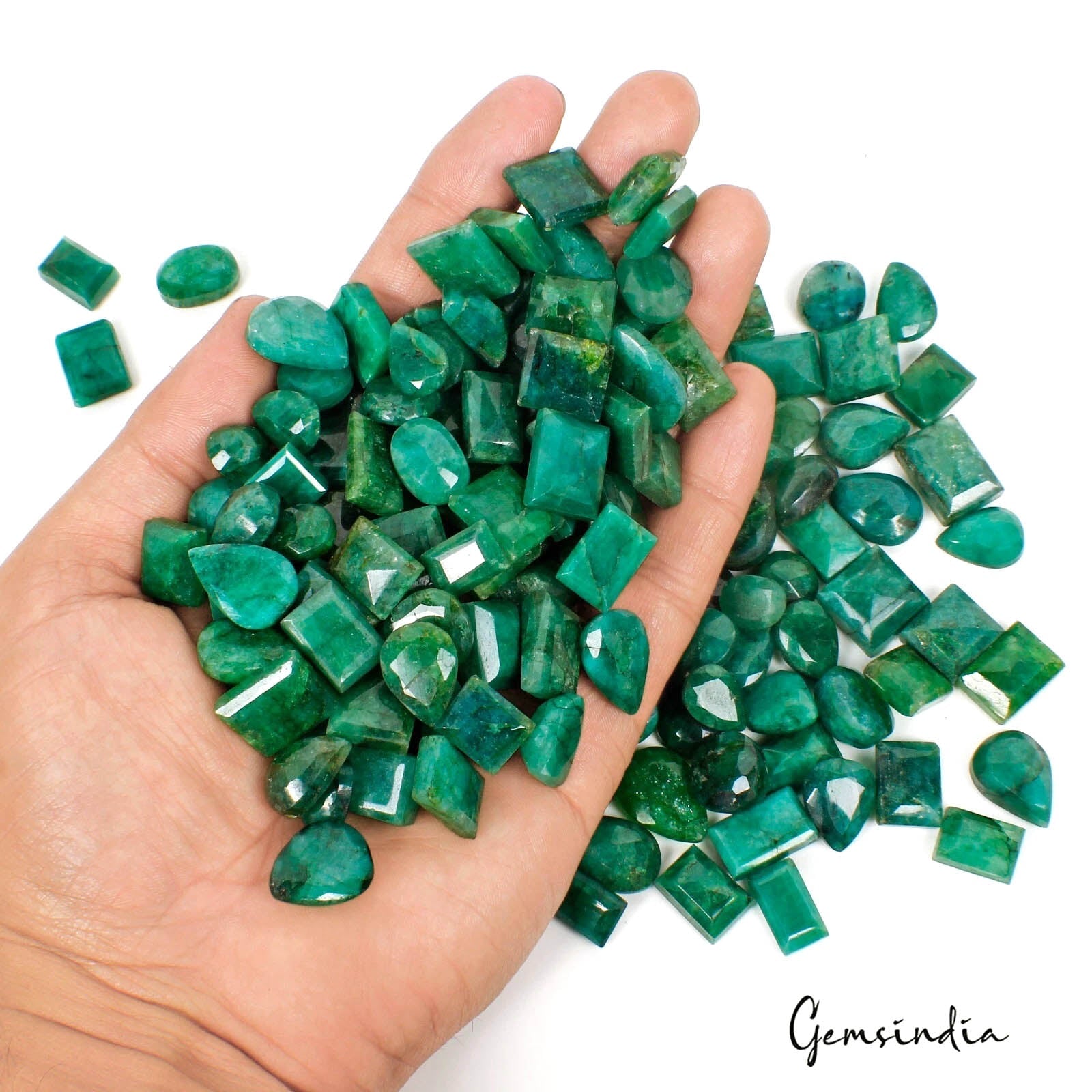 1550 Ct New Bargain Price Lot Natural Colombian Blue Green Emerald Mix Gemstones