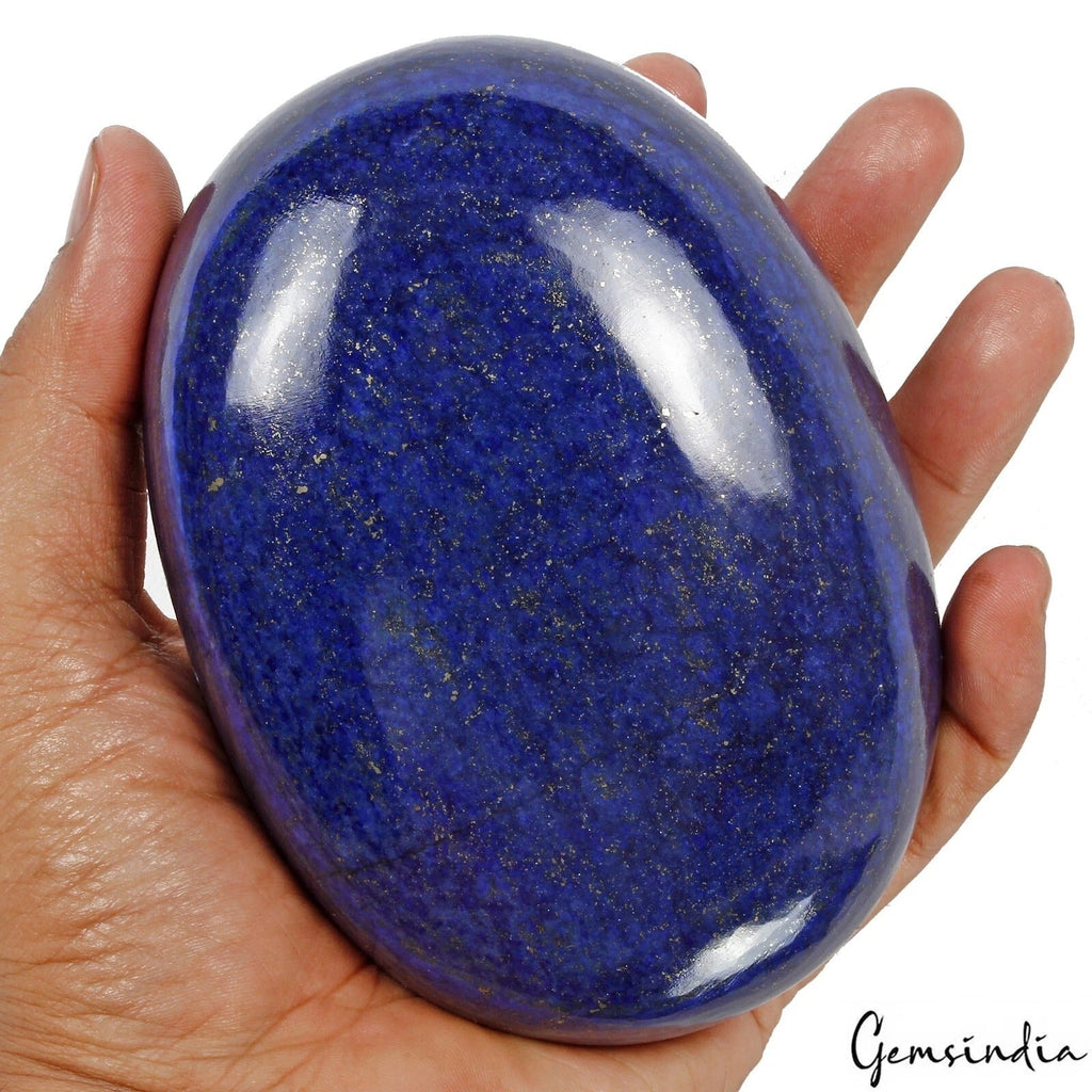Large 4300 Ct Natural Blue Lapis Lazuli With Gold Flecks Oval Cabochon Gemstone