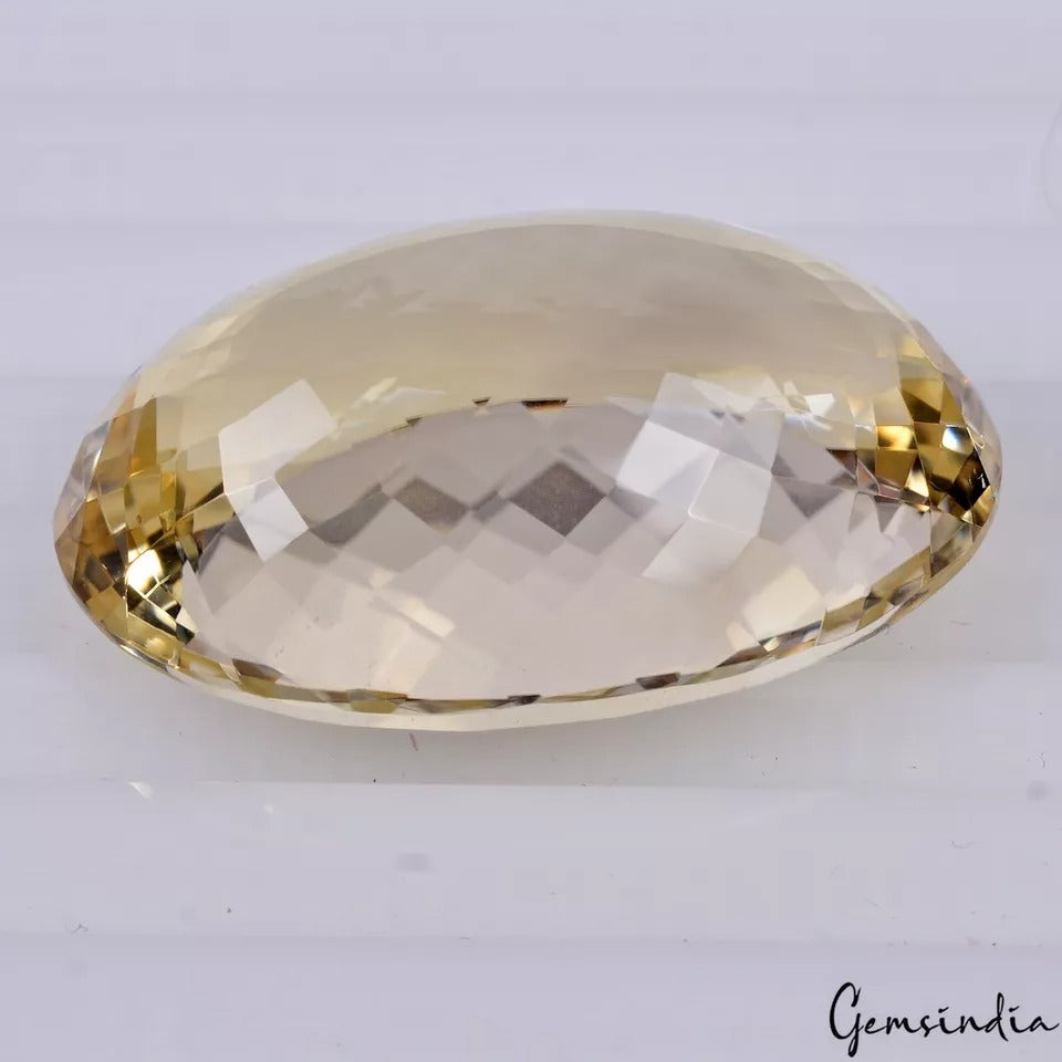 Citrine Loose Gemstone, Untreated, Yellow — 34x24x15 mm, 72 Ct, Brazil