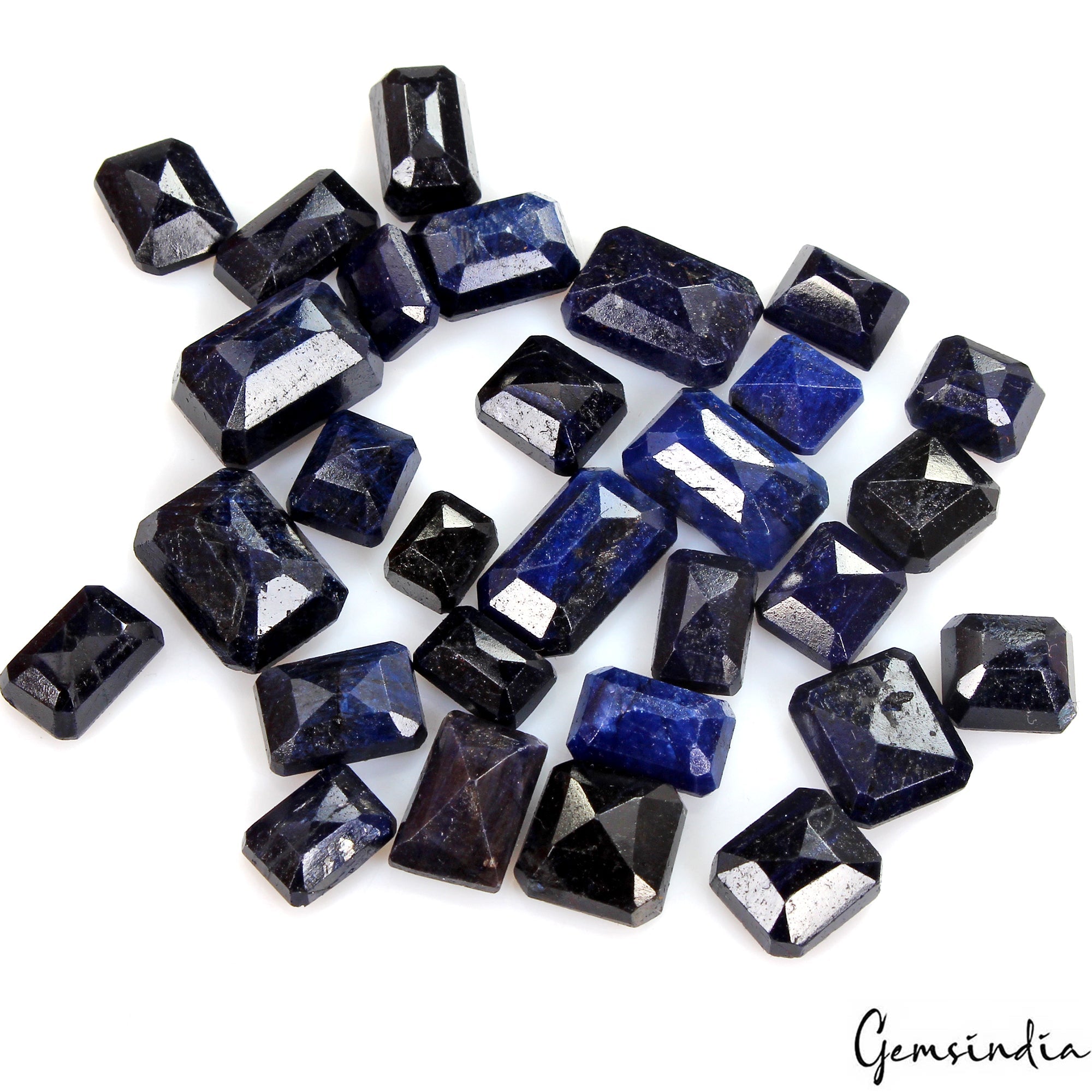 29 Pcs Natural Blue Sapphire Octagon Cut Loose 9-14mm Certified Gemstones~185 Ct
