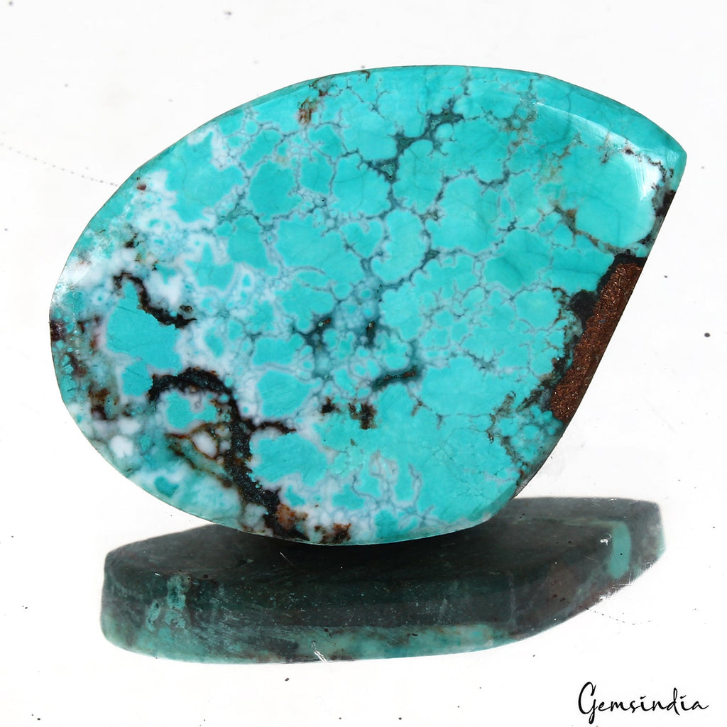 40.70 Ct Natural Arizona Blue Turquoise Fancy Cab Loose Gems From United State