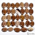 Smoky Quartz Lot, Cabochon — 33 Pieces, 15mm to 18mm, 300 Ct, Madagascar