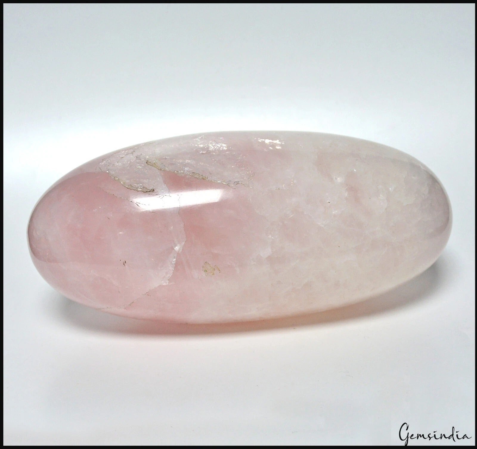 1.1 Kilo Natural Rose Quartz Pink Crystal Healing Mineral Egg Cab Huge Size Gem
