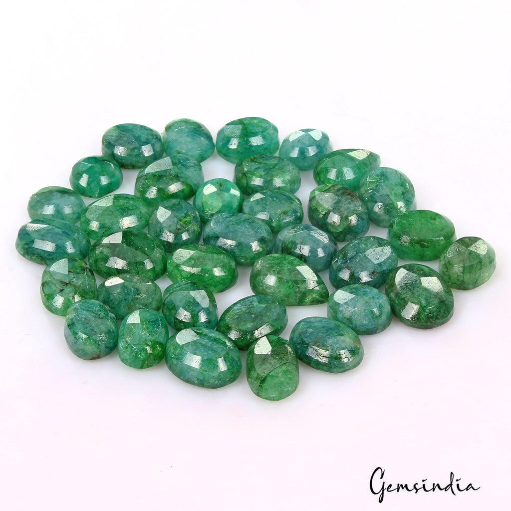 390 Cts/35 Pcs Natural Brazilian Blue Green Emerald Mix Cut Wholesale Gems Lot