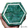 2.2 Kilo Natural Green Emerald Earth Mined Hexagon Cut Home Decor Gemstone