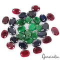 560 Cts/30 Pcs Natural Multi Color Ruby Emerald Sapphire Oval Cut Loose Gems Lot