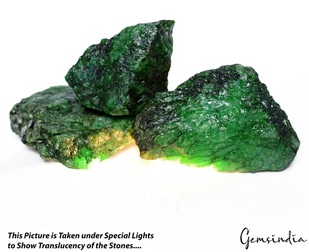 Natural Green Brazilian Uncut Rough Emerald Healing Crystal Mineral 1560 Ct Gems