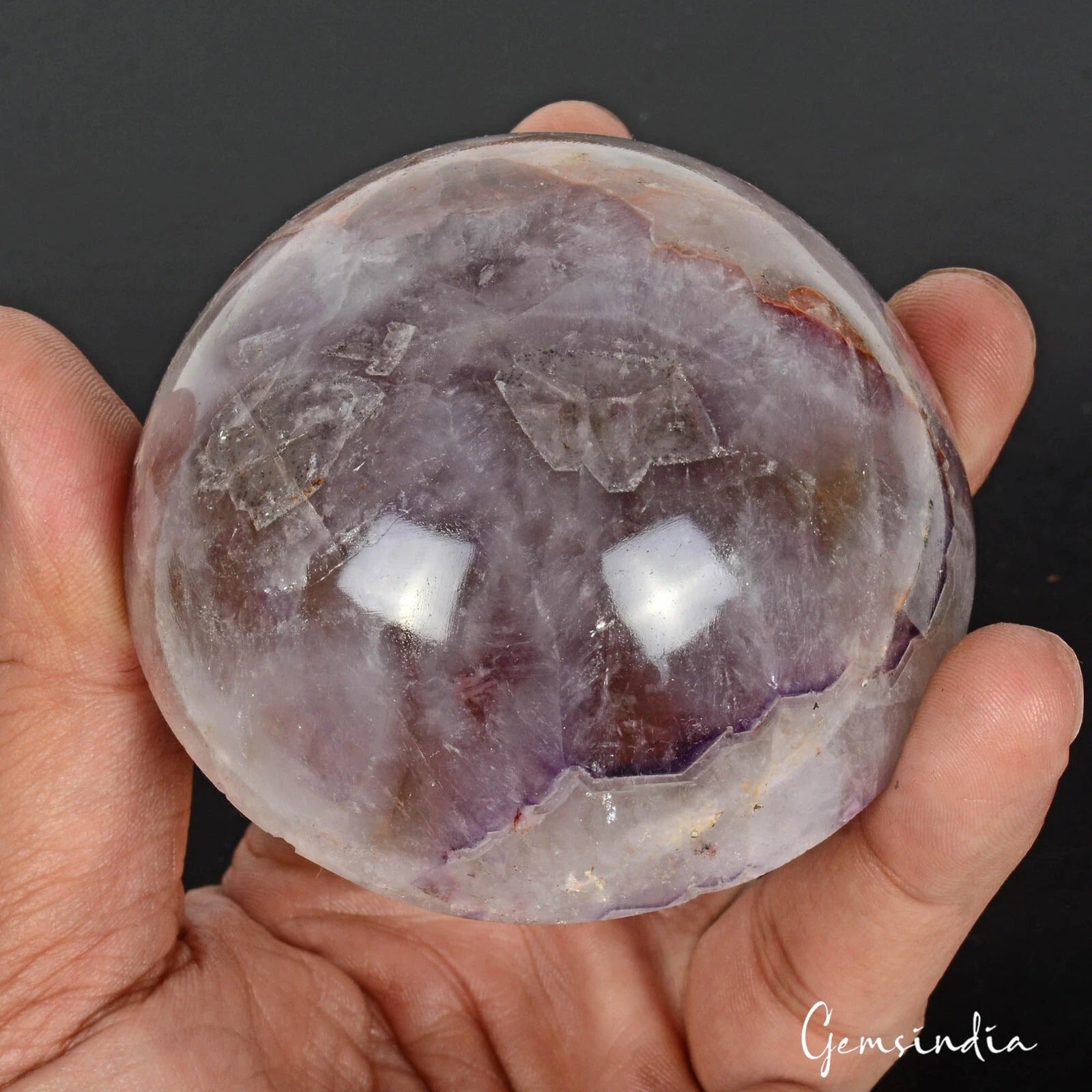 1580 Cts Natural Untreated Purple Amethyst Half Sphere Cab Huge Healing Gemstone