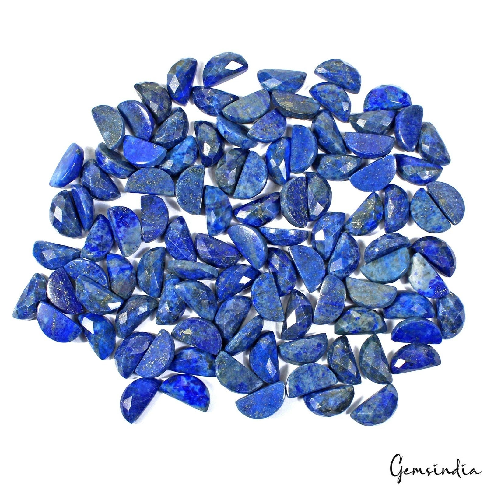 Lapis Lazuli Lot, Loose Gemstone — 100 Pieces, 15x8mm, 600 Ct, Afghanistan