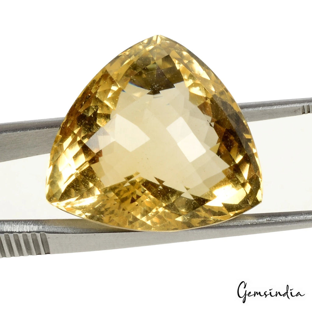 Citrine Loose Gemstone, Untreated, Yellow — 24x23x16mm, 42.65 Ct, Brazil