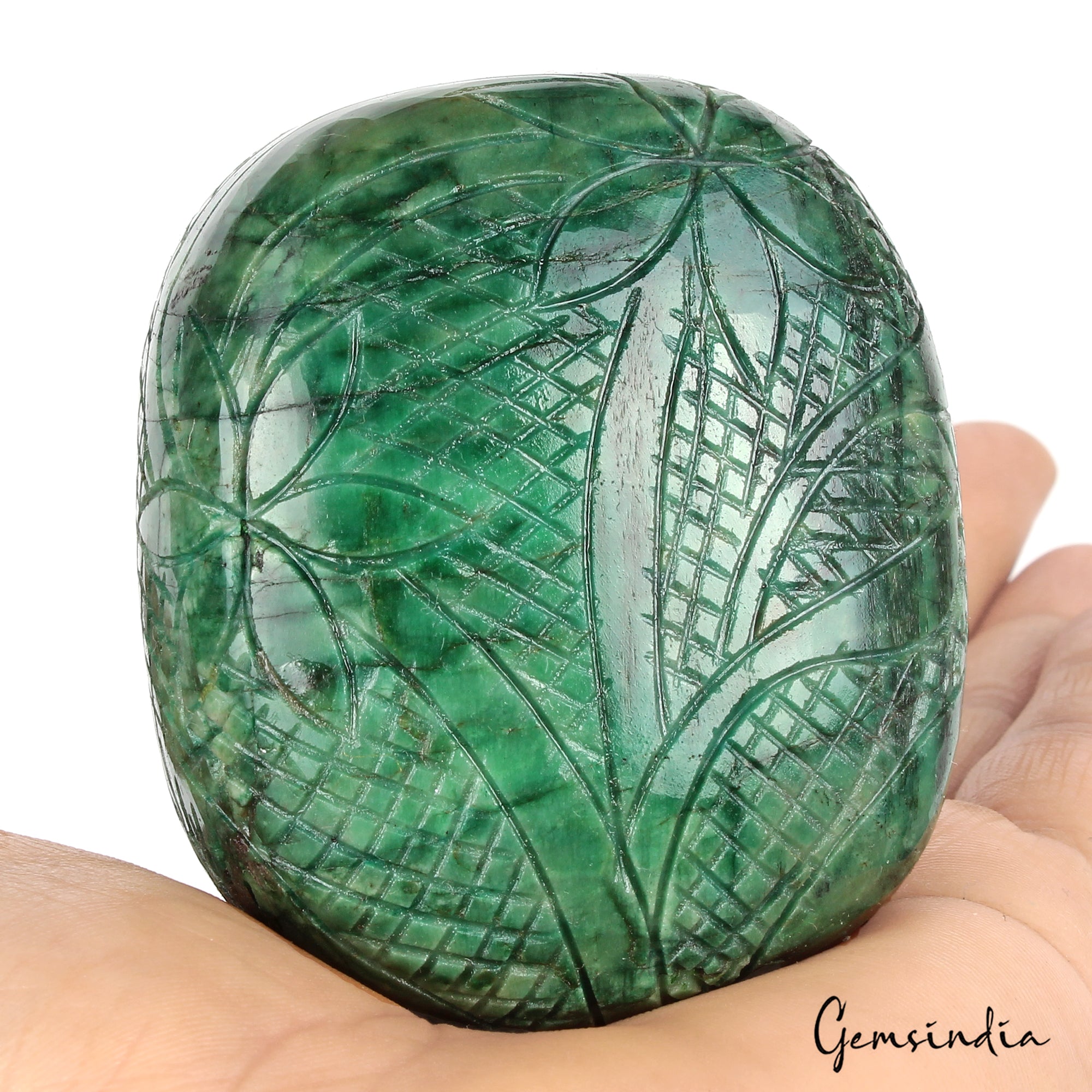 1180 Ct Natural Green Brazilian Oval Cut Earth Mined Huge Carving Loose Gemstone