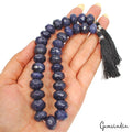 Quartz Beaded Strand, Color Enhanced, Blue — 12 Inch, 380 Ct, Brazil