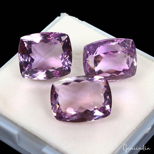 Amethyst Lot, Loose Gemstone, Purple — 3 Pieces, 16mm to 18mm, 52.00 Ct, Brazil