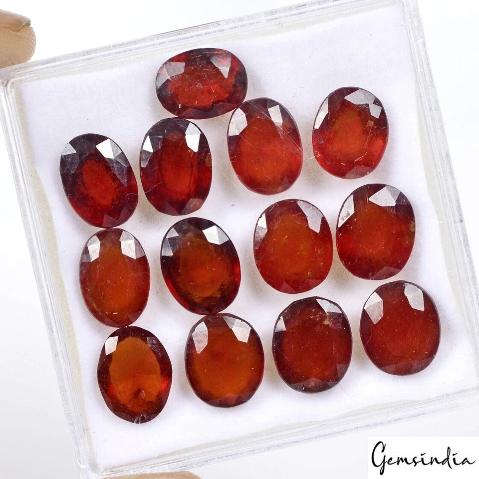 Natural 37.50 Ct Oval Cut Gomed/Garnet High Quality Hessonite Loose Gemstone Lot
