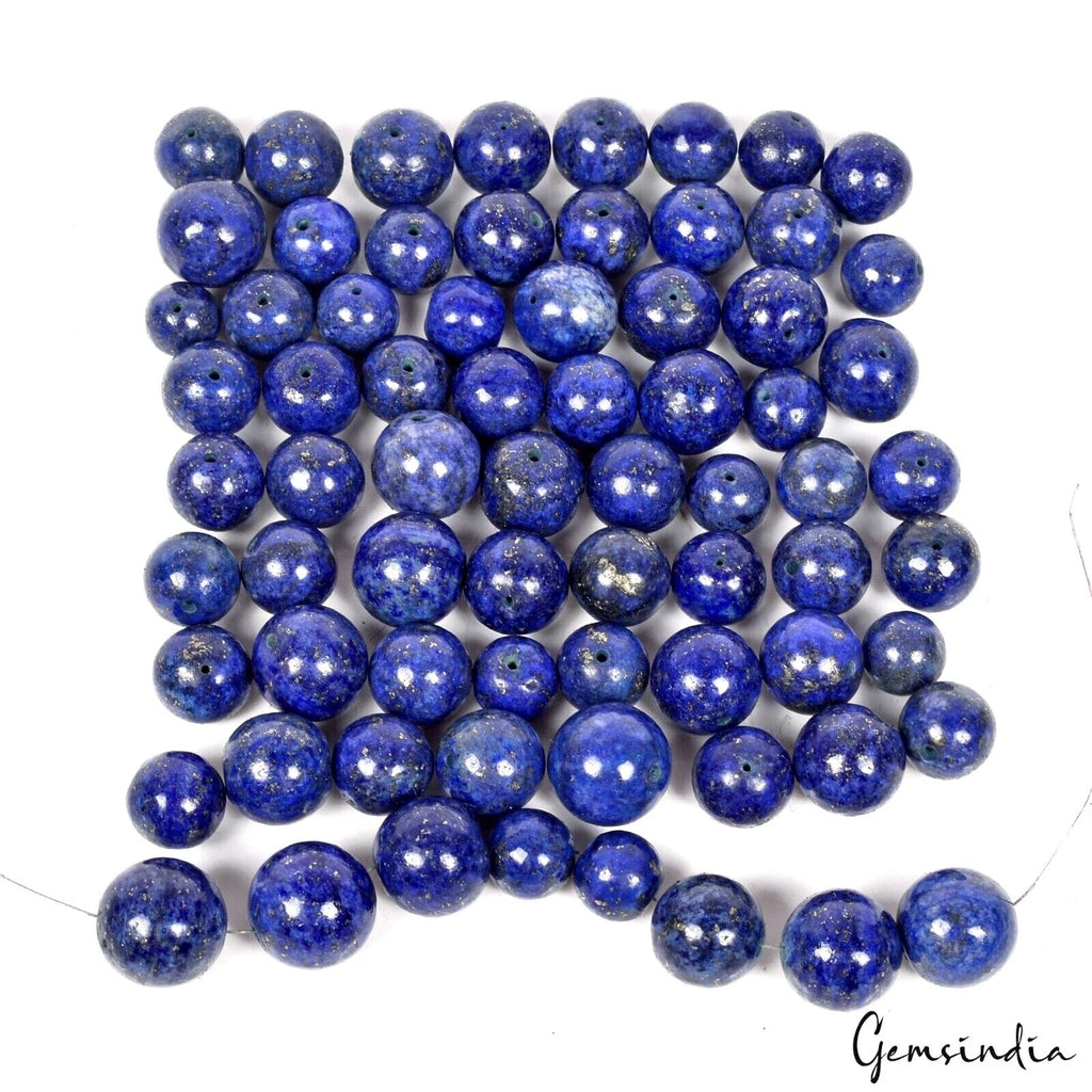 720 Ct Natural Rondelle Glossy Blue Lapis Lazuli Loose Beads 8-13mm Gems~71 Pcs
