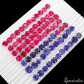 400 Ct Natural Red Blue Beryl Round Cut Wholesale Gemstone Lot 78 Pc For Jewelry