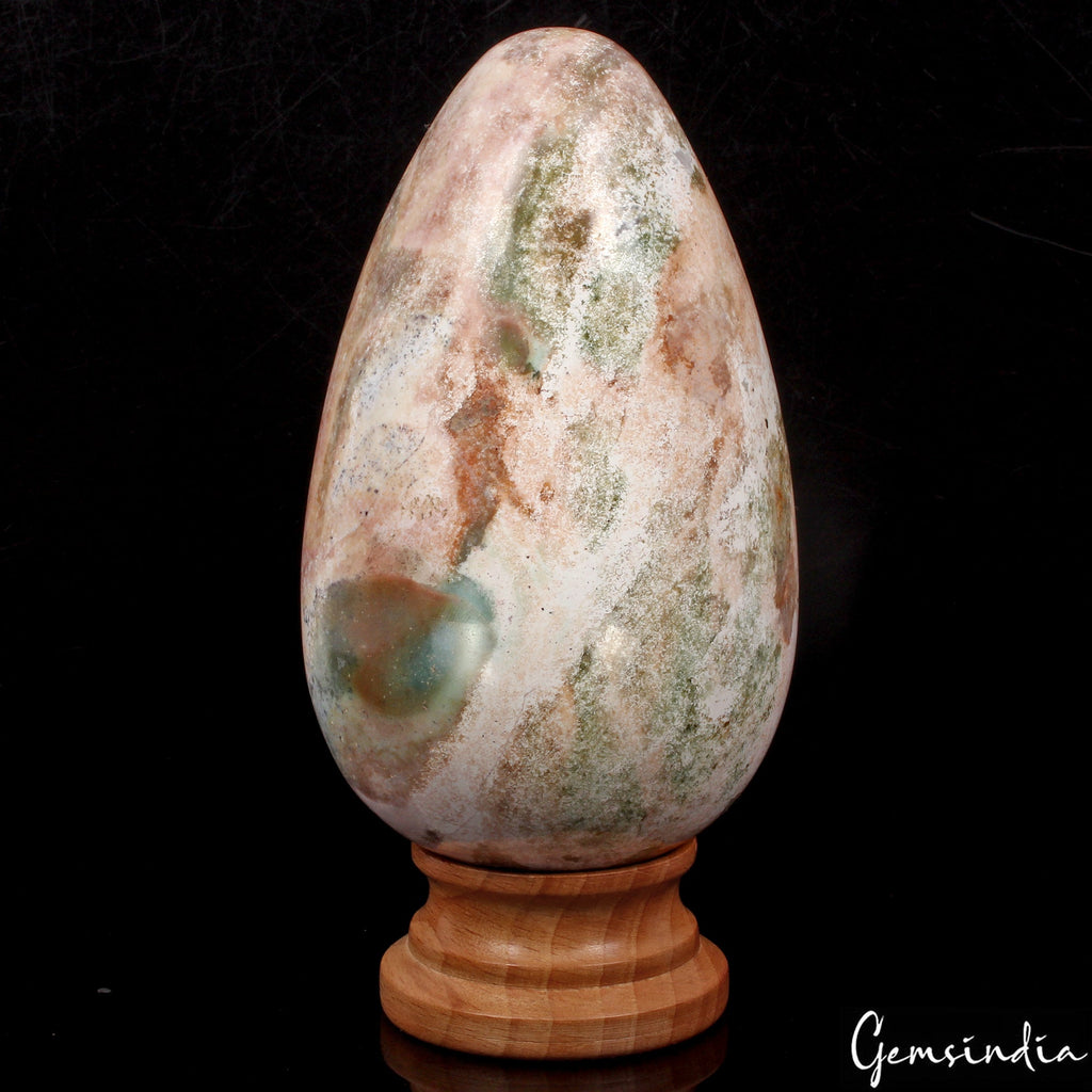 3940 Cts Natural Untreated Moss Agate Egg Shape Crystal Healing Mineral Gem~4.6"