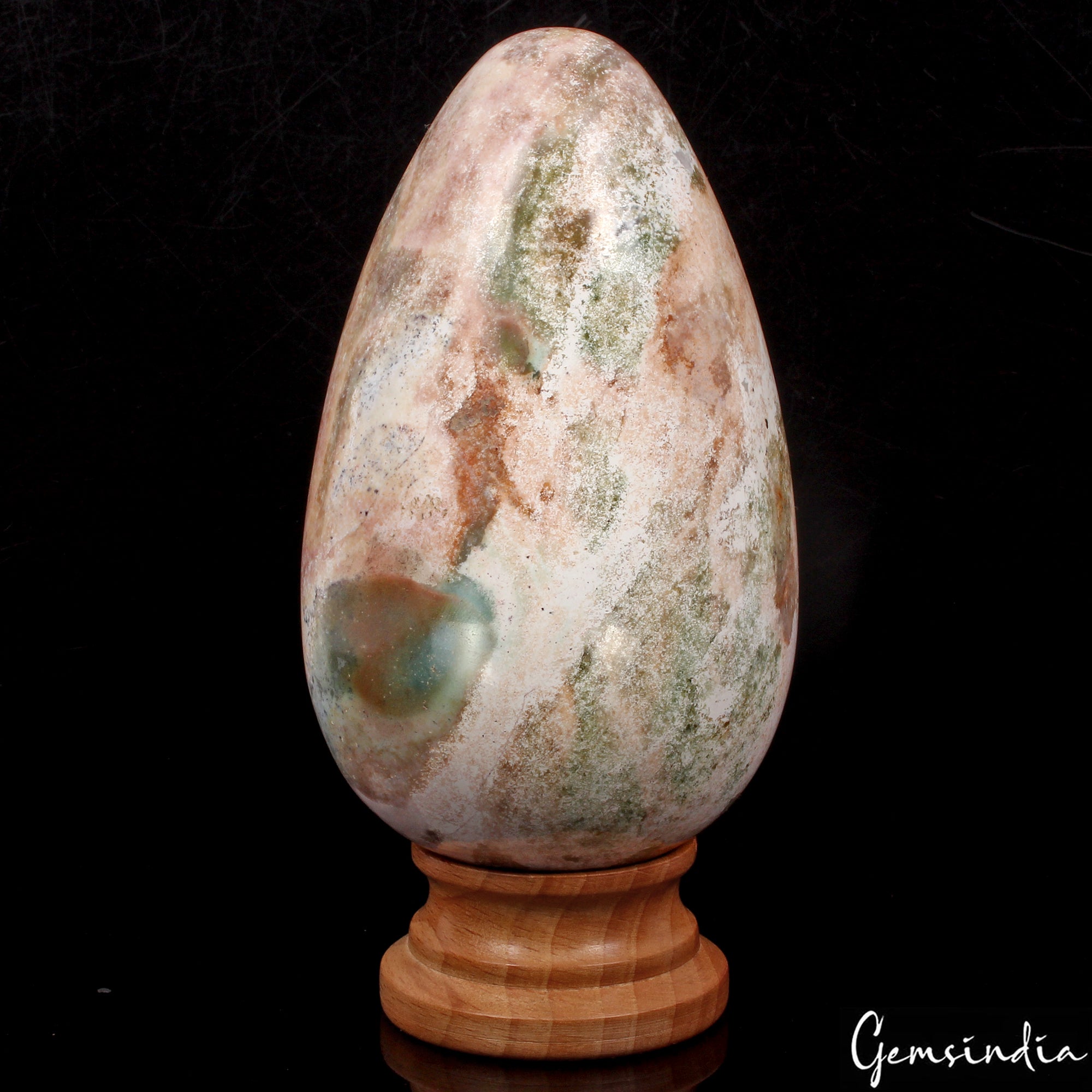 3940 Cts Natural Untreated Moss Agate Egg Shape Crystal Healing Mineral Gem~4.6"