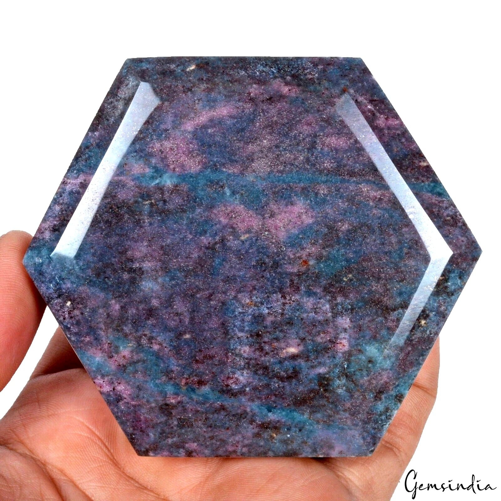 Ruby Kyanite Loose Gemstone, Untreated, Bi Color — 3.4x3x2.2 Inch, 3450 Ct (0.69 Kg), Madagascar