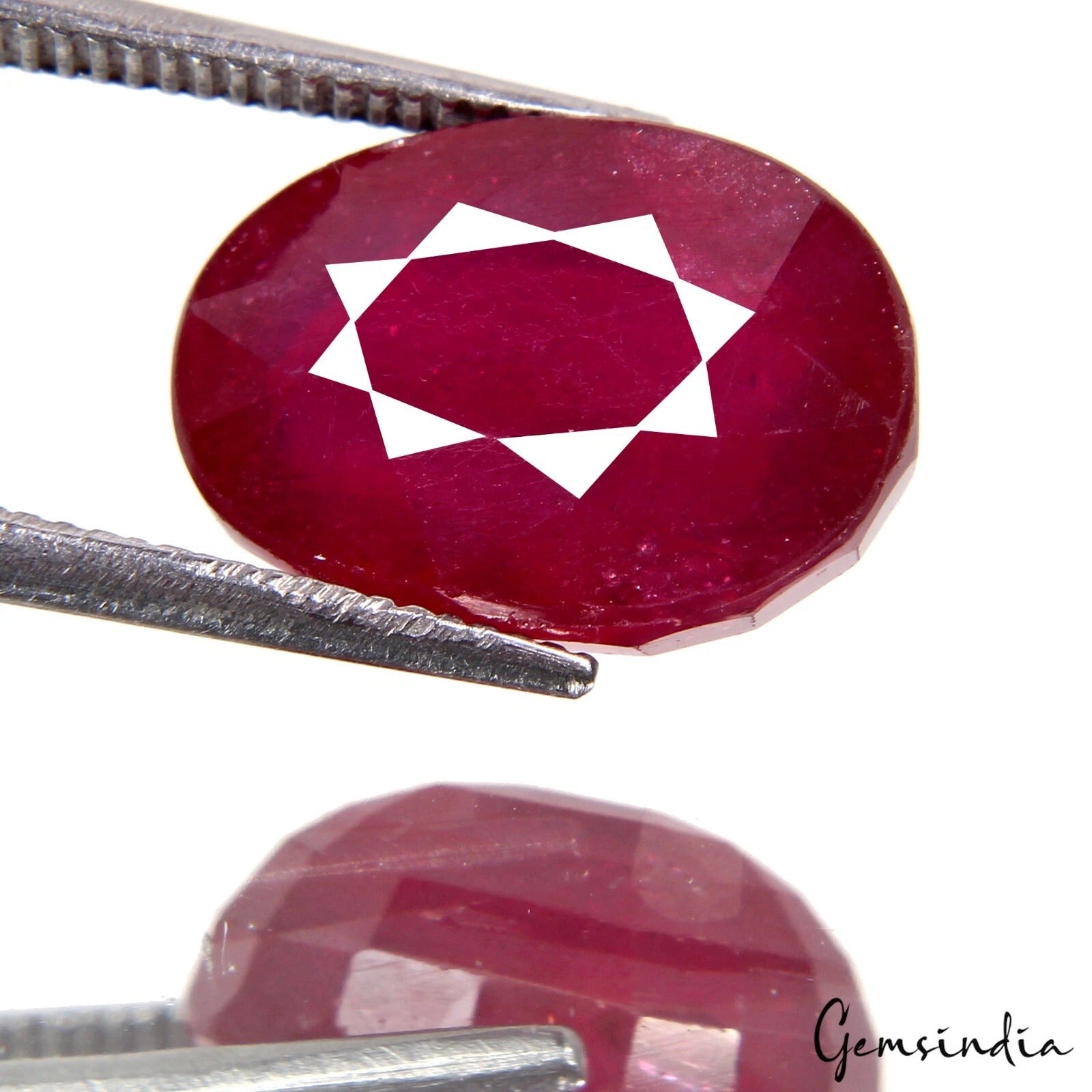 Ruby Loose Gemstone, Heated, Red — 12x9x7 mm, 8.90 Ct, Mozambique