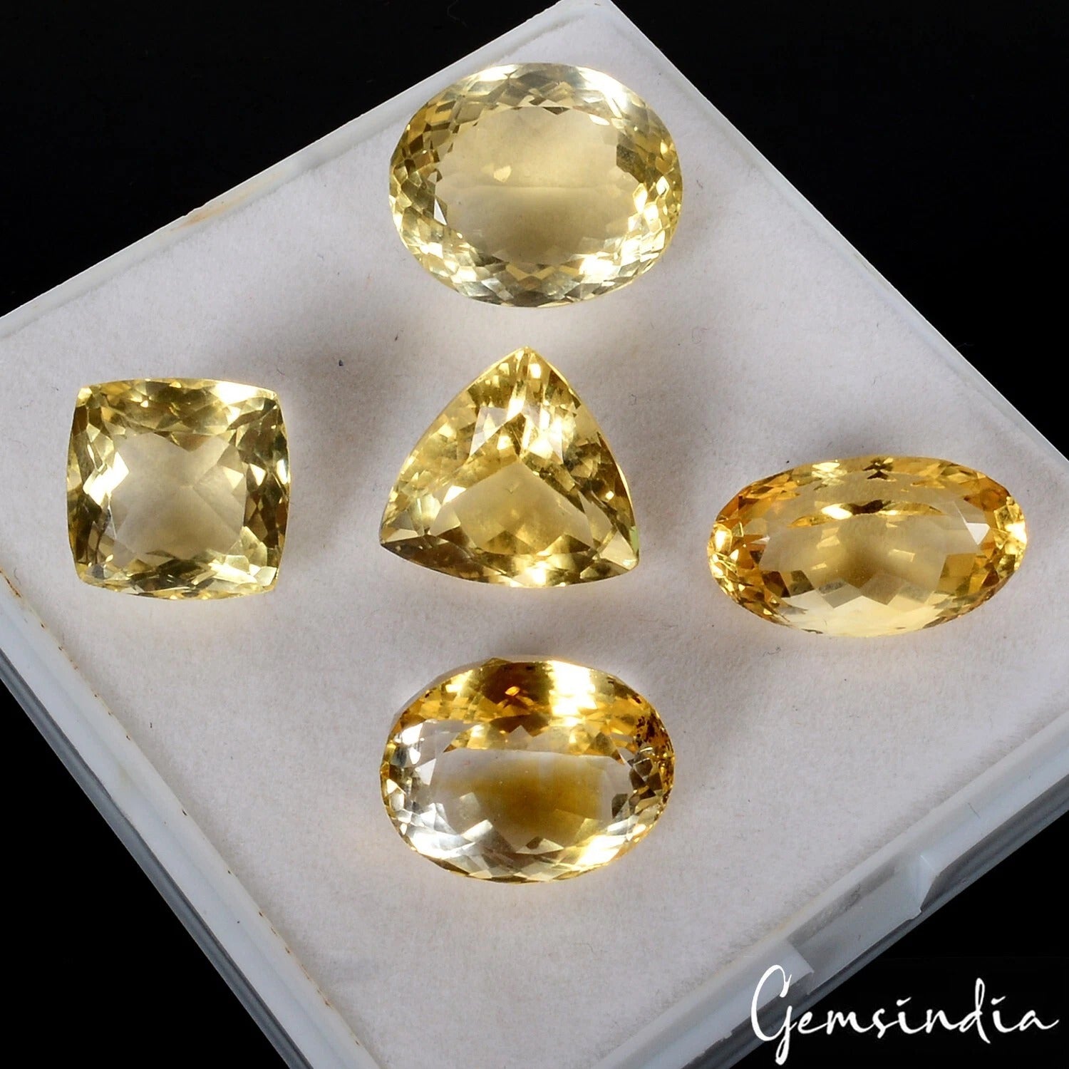 Citrine Loose Gemstone, Untreated, Yellow — 12mm to 18mm, 66.50 Ct, Brazil