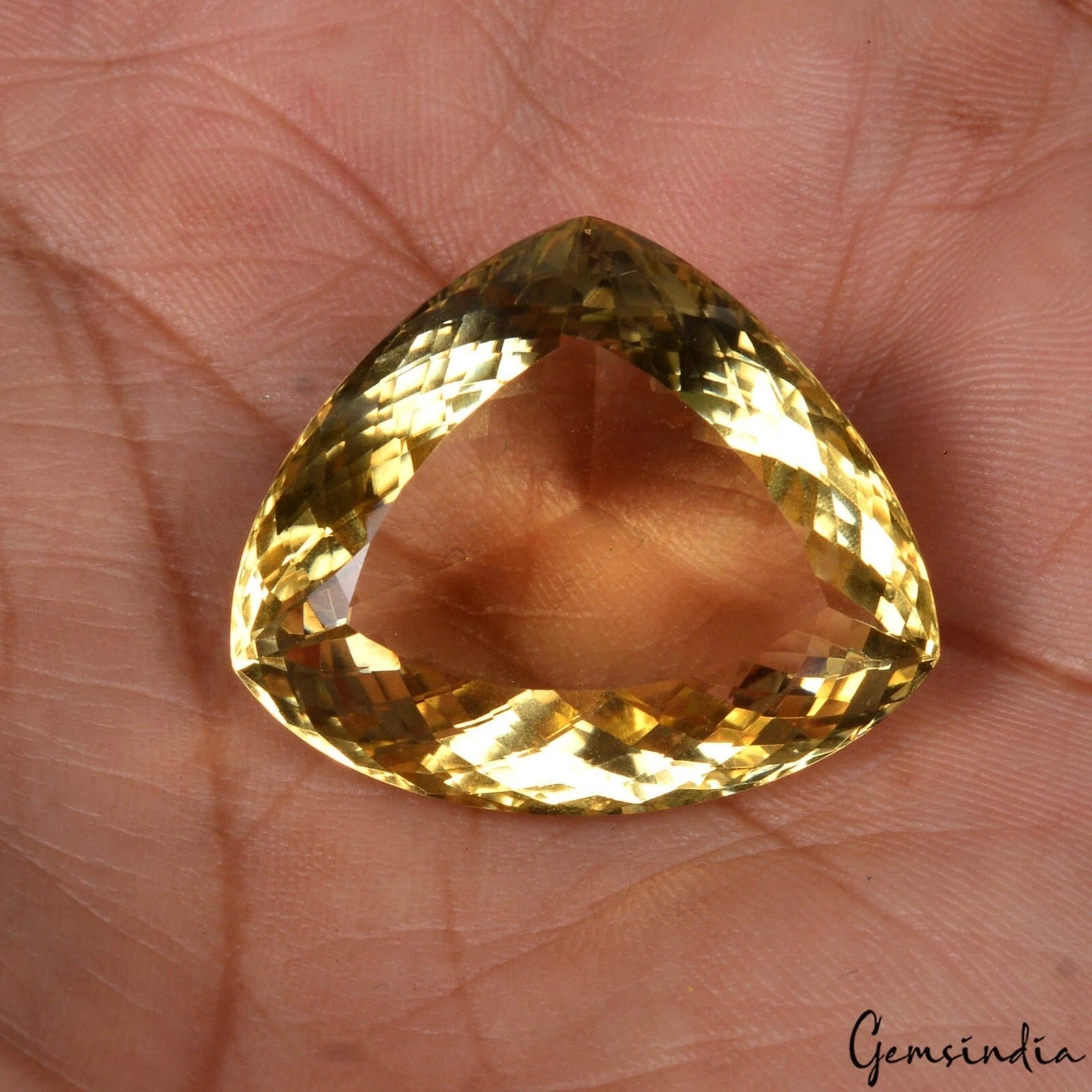 Certified 57.60 Ct Natural Unheated Yellow Citrine Pear Fancy Cut Loose Rare Gem
