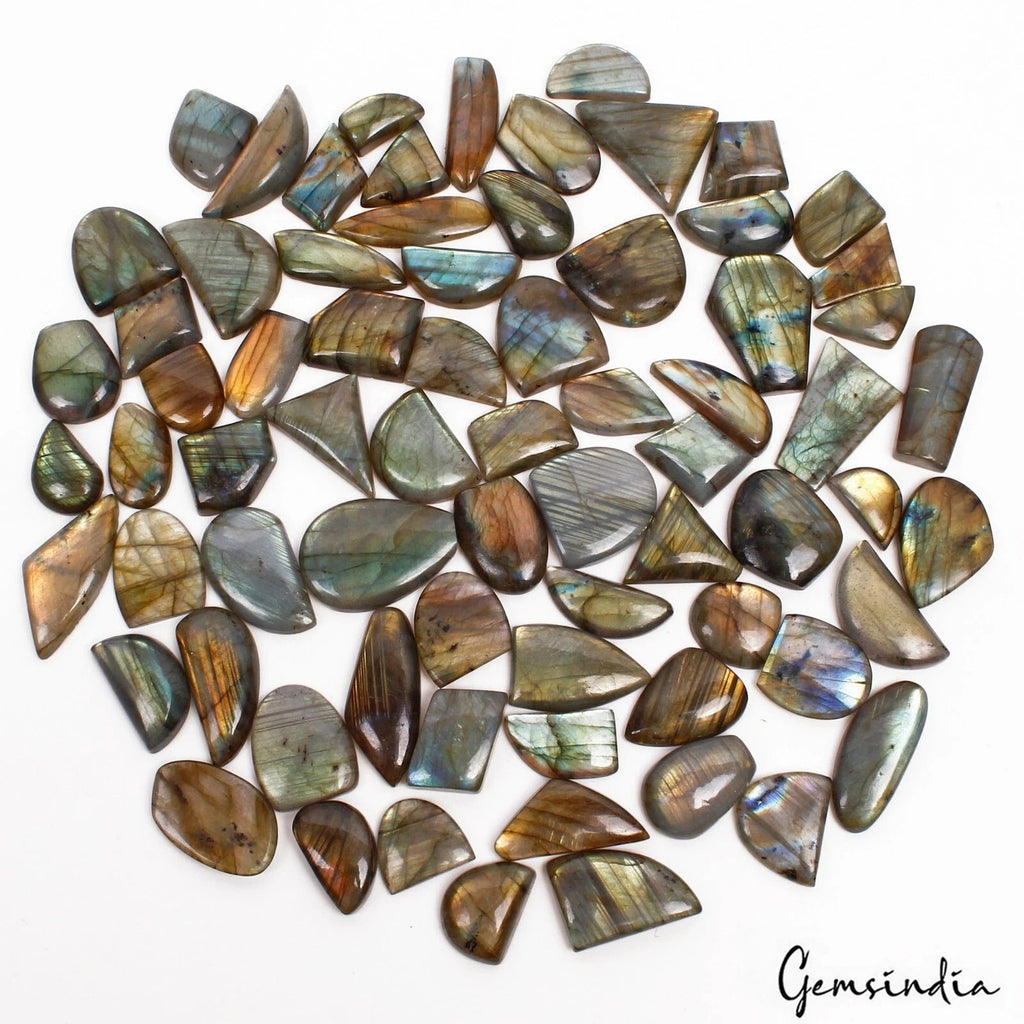 1370 Ct/72Pcs Natural Untreated Multi Chine Labradorite Fancy Cut Wholesale Gems