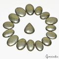 940 Cts/16 Pcs Natural Untreated Peru Apache Gold Pyrite Mix Cab Loose Gems Lot