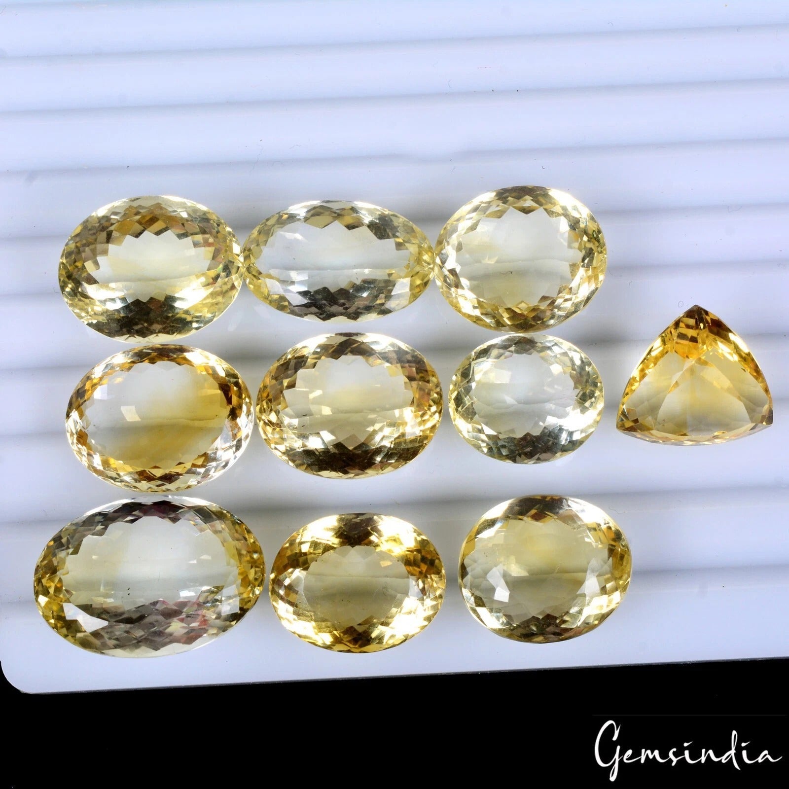 236.45 Ct Natural Yellow Citrine Mix Cut Loose AAA Grade Certified Gemstones~10P