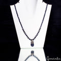 Handmade 21" Natural Sapphire Gemstone Beaded Blue Necklace for Women ~ 160.40Ct
