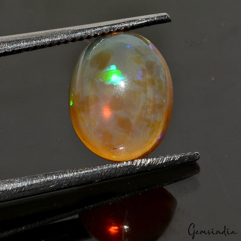 Certified 2.00 Cts Natural Untreated Ethiopian Welo Fire Opal Oval Gem For Ring