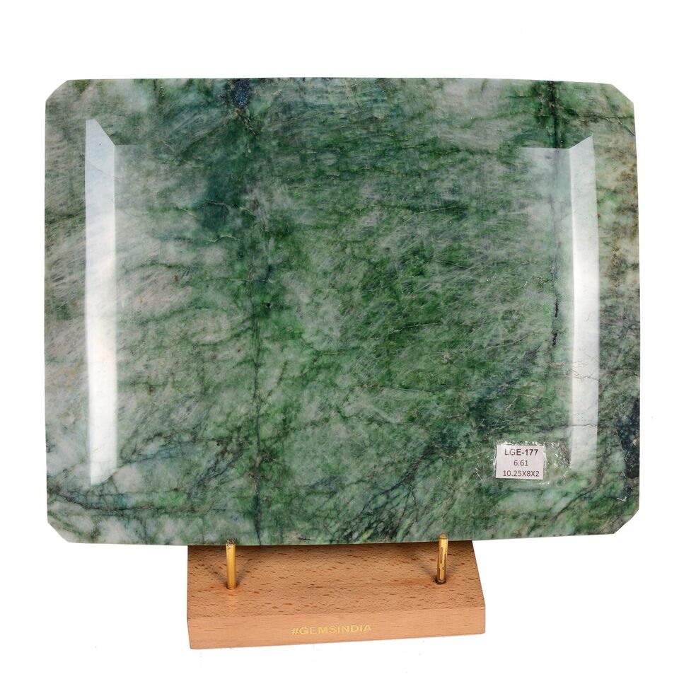 6.6 Kilo Natural Green Emerald Octagon Cut Large Earth Mined Collective Gemstone