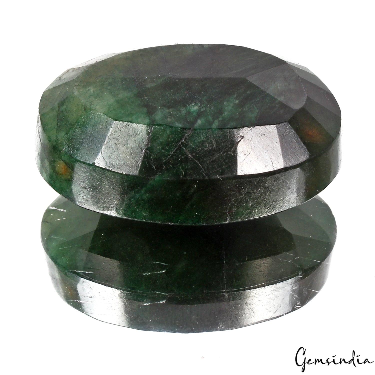Certified 131 Cts Natural Brazilian Dark Green Emerald Oval Cut Gem For Pendant