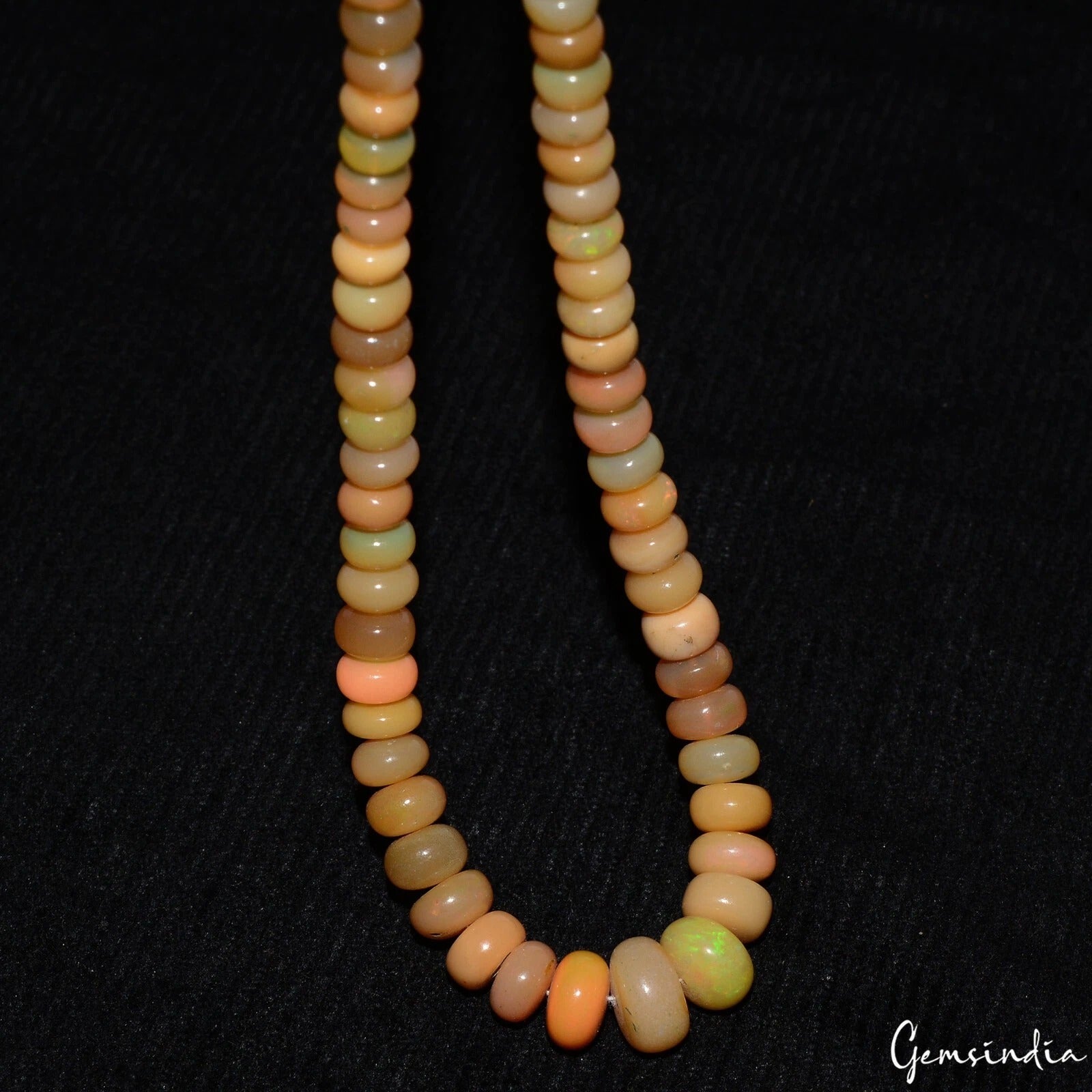 Ethiopian Opal Beaded Strand, Untreated — 5mm to 10mm, 90.00 Ct, Ethiopia