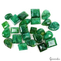 Emerald Lot, Loose Gemstone, Color Enhanced, Green — 24 Pieces, 11mm to 23mm, 350 Ct