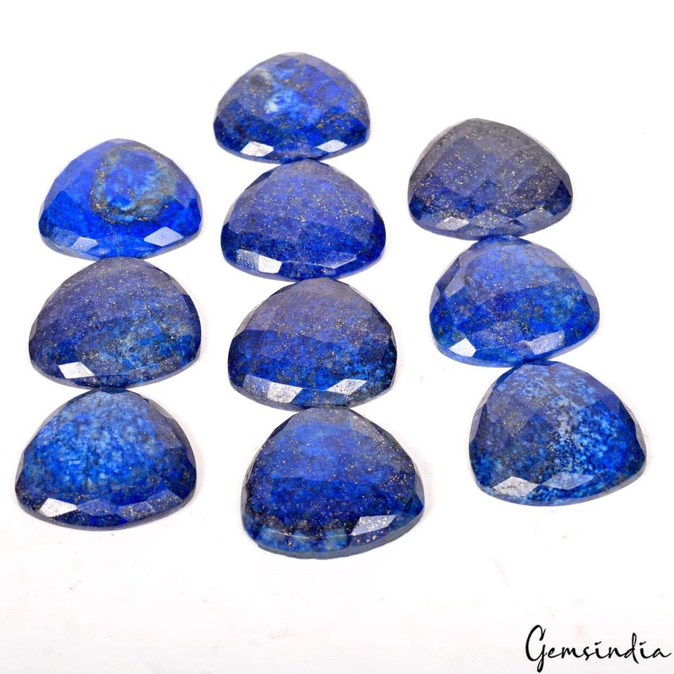 500 Ct Natural Blue Lapis Lazuli Trillion Checker Cut 30mm Calibrated Loose Gems