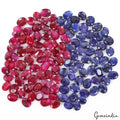 410 Cts/121 Pcs Natural Red Beryl Bixbite Blue Beryl Oval Cut Gems For Jewelry