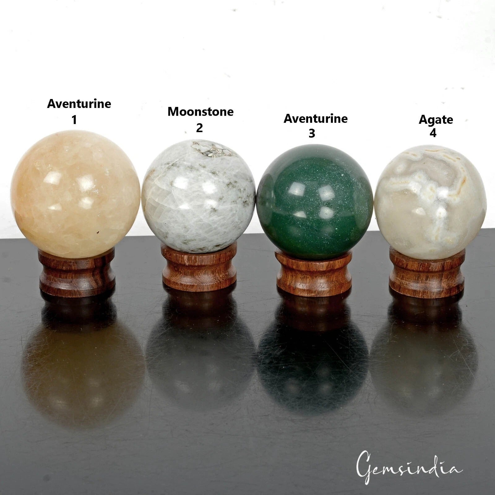 2050 Ct/4 Pcs Natural Untreated Multi Gems Healing Crystal Wholesale Gems Sphere
