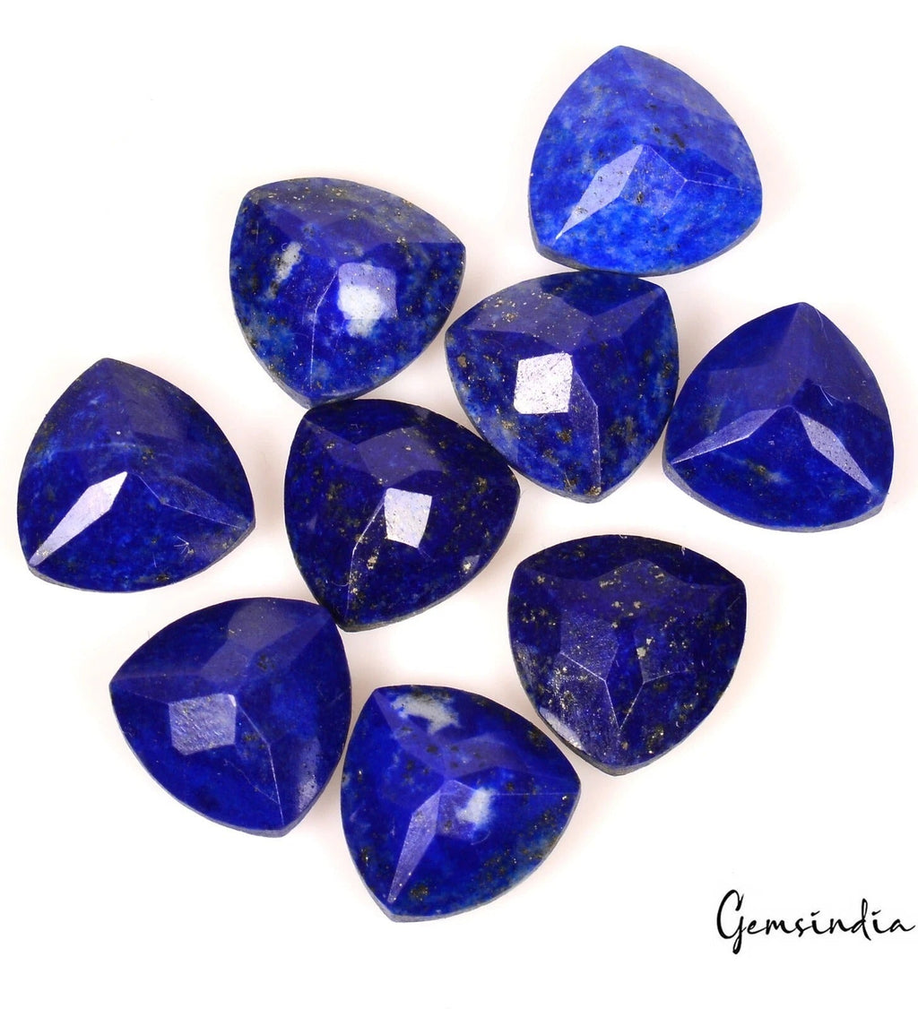 31.80 Cts/9 Pcs Natural Blue Lapis Lazuli Trillion Cut Calibrated 10x5mm Gem Lot