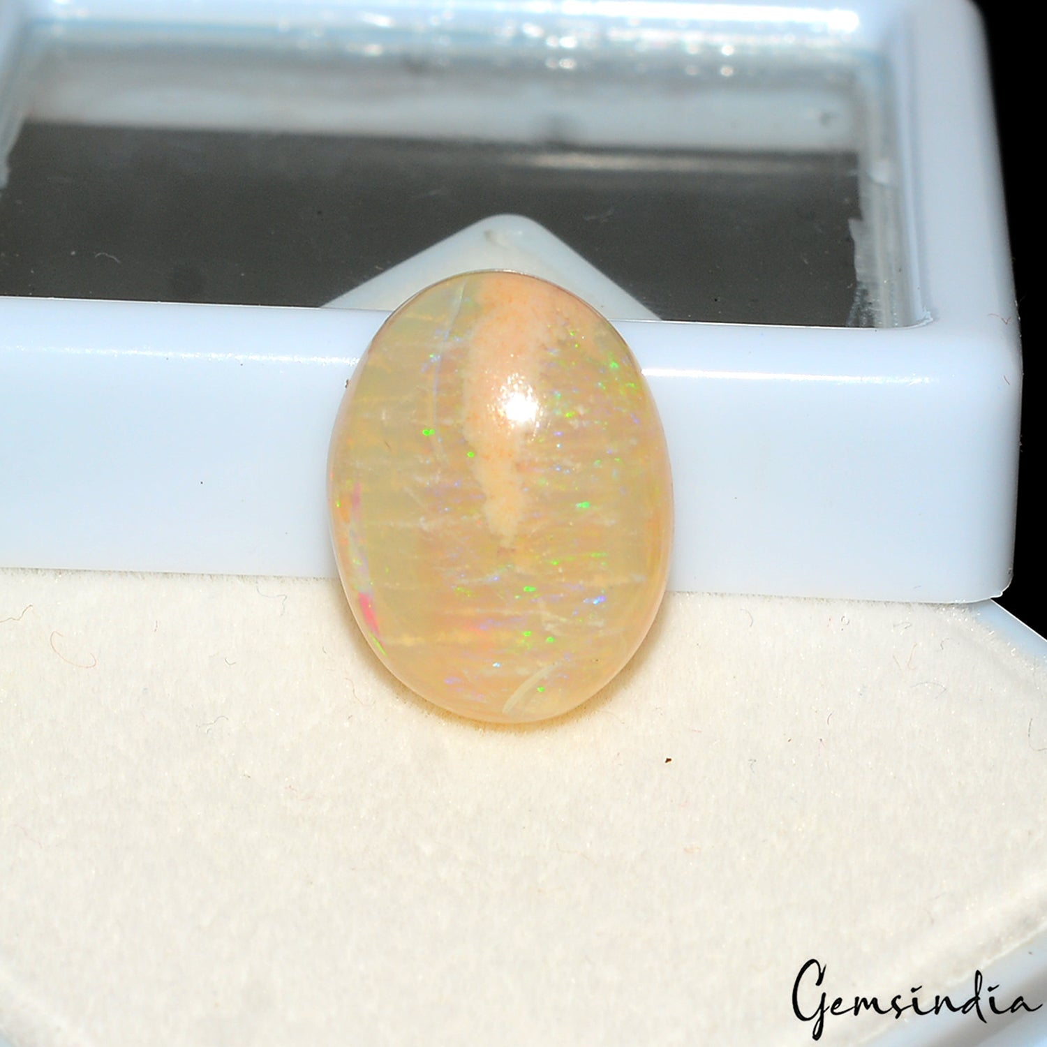 7.70 Cts Natural Fire Australian Opal Gemstone Pendant Supply Oval Cabochon ~