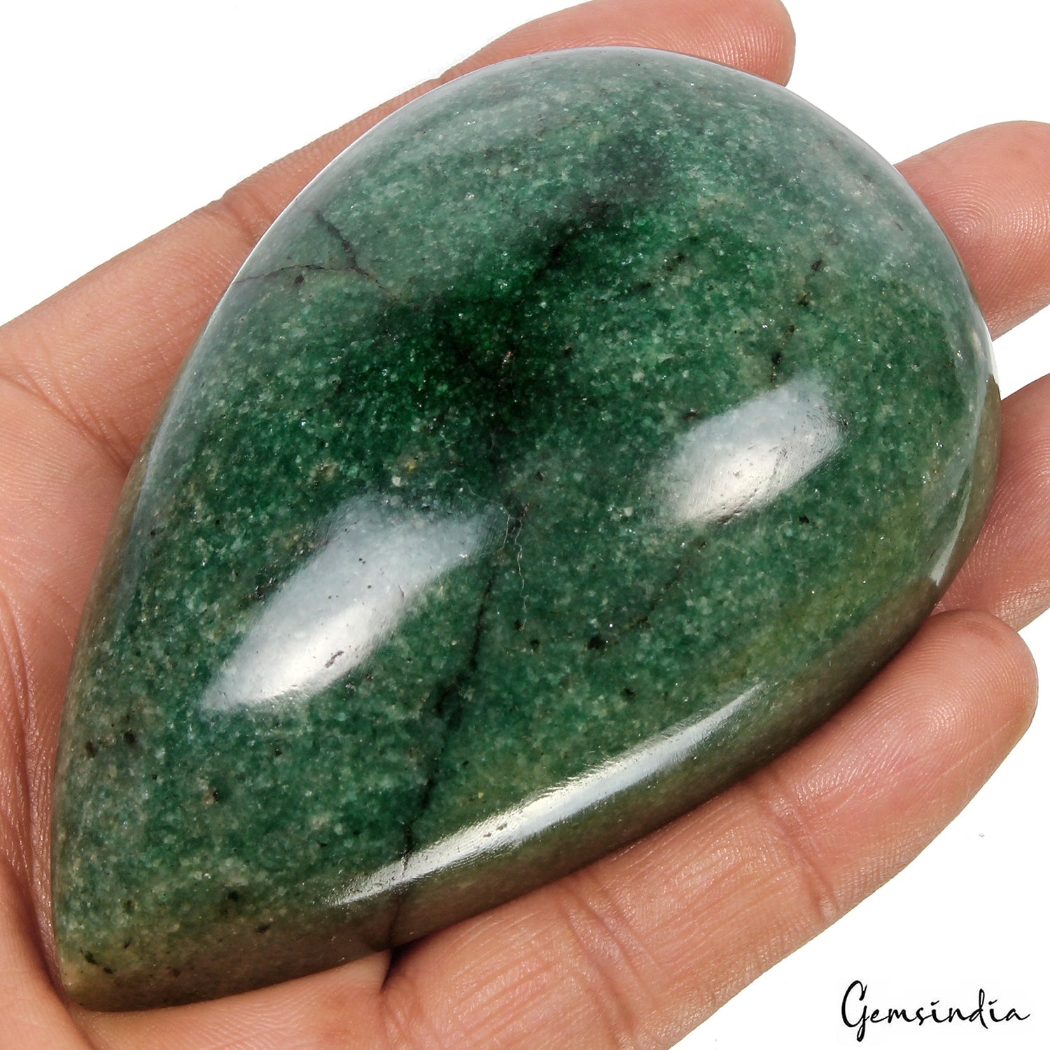 1380 Ct Natural Brazilian Green Emerald Pear Cabochon Loose Earth Mined Gemstone
